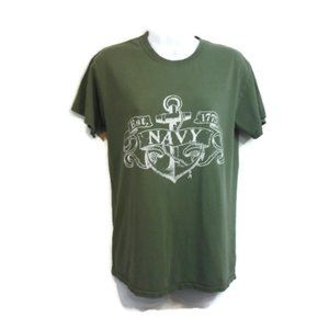 MV Sport Womans  US Navy Anchor Logo Tee Shirt -S